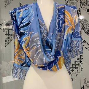 NWT🌺Oversized Pretty Persuasions Wrap/Summer Kimono in Tropical Plants P…